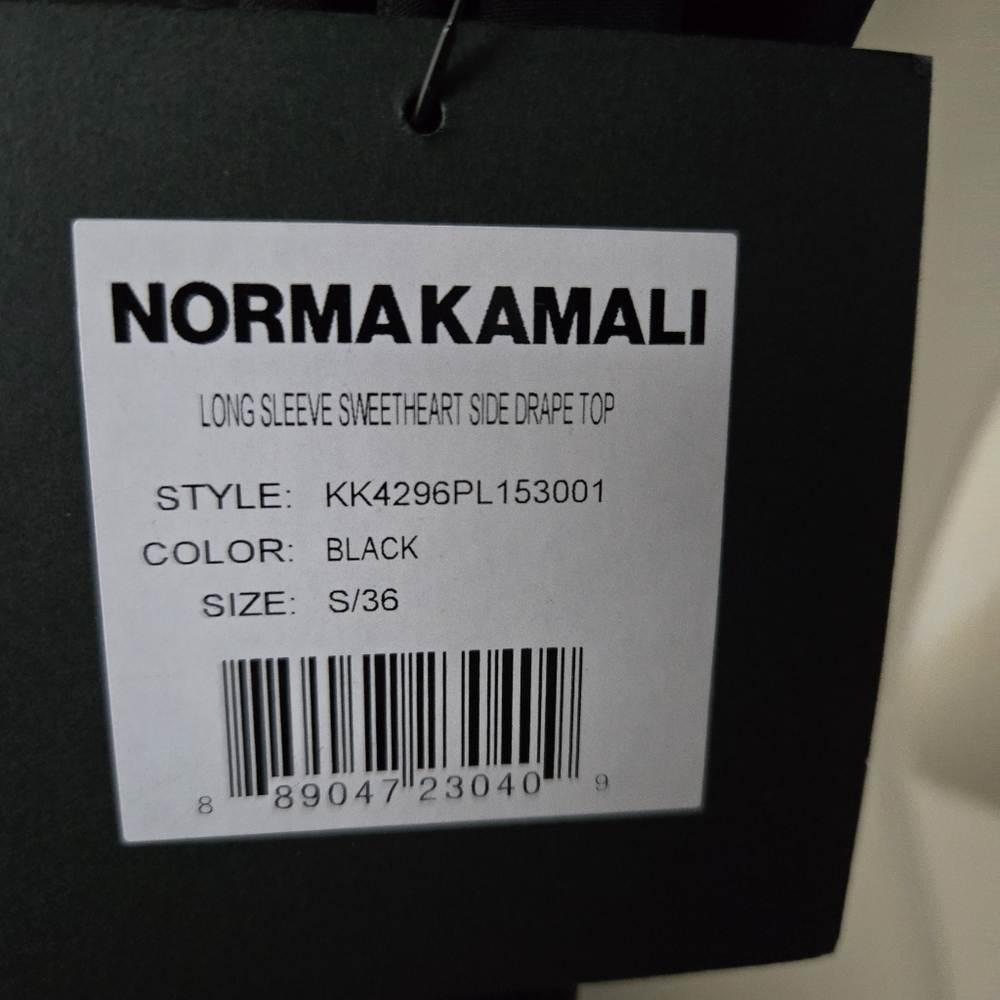 Norma Kamali Black Women's Ruched Top- New - Picture 5 of 8